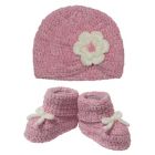 Alternate image 0 for So 'dorable Size 0-6M 2-Piece Crochet Hat and Bootie Set in Pink