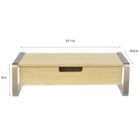 Alternate image 2 for Squared Away&trade; Monitor Stand with Storage in Brushed Nickel