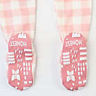 Alternate image 2 for The Honest Company&reg; Size 24M  Buffalo Check Organic Cotton Snug-Fit Footed Pajamas in Pink Blush