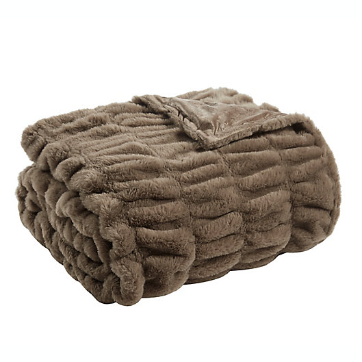 Alternate image 1 for Bee & Willow™ Ruched Throw Blanket in Walnut