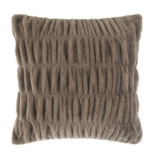 Alternate image 1 for Bee and Willow™ Ruched Square Throw Pillow in Walnut