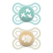 MAM Perfect Collection 0-6M 2-Pack Girl Pacifiers in Pink/Purple
