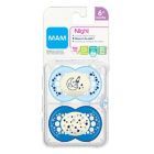 Alternate image 1 for MAM Night Age 6+ Months Glow-in-the-Dark Pacifier in Blue (2-Pack)