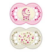 MAM Night Age 6+ Months Glow-in-the-Dark Pacifier (2-Pack)