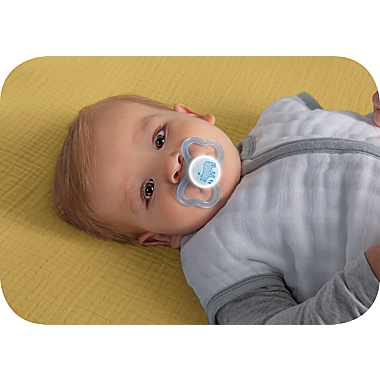 MAM Air Night Orthodontic Ages 6+ Months Pacifier in Blue. View a larger version of this product image.
