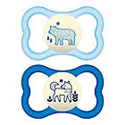 Alternate image 0 for MAM Air Night Orthodontic Ages 6+ Months Pacifier in Blue