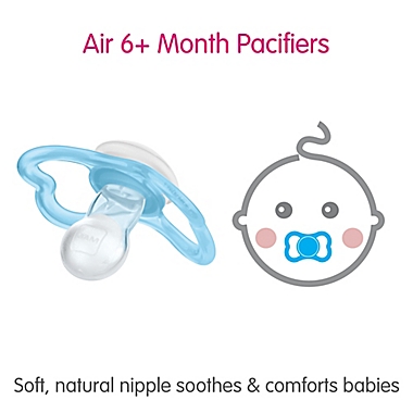 MAM Air Night Orthodontic Ages 6+ Months Pacifier in Blue. View a larger version of this product image.