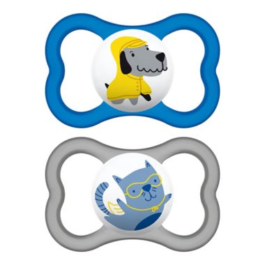 MAM Air Ages 6+ Months Pacifier in Blue (2-Pack). View a larger version of this product image.
