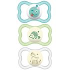 Alternate image 0 for MAM Air Day/Night 6M-12M 3-Pack Pacifiers in Green