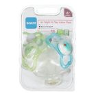 Alternate image 1 for MAM Air Day/Night 6M-12M 3-Pack Pacifiers in Green