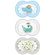 MAM Day &amp; Night 6-12M 3-Pack Pacifiers in Blue