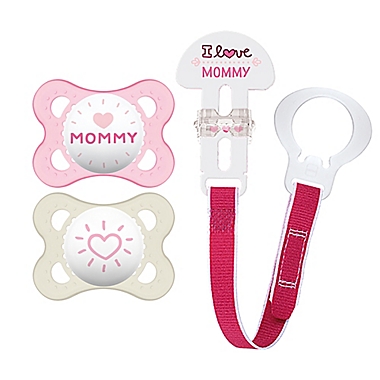 Designs May Vary MAM Style I Love Mummy and Daddy Soother for 0 months 2 pack 