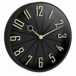 Westclox 12-Inch Modern Wall Clock in Black