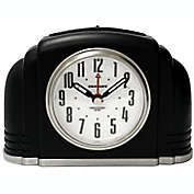Crosely Deco Arch Alarm Clock in Black