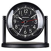 Crosley&reg; Pedestal Quiet Sweep Alarm Clock in Black