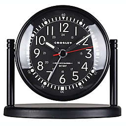 Crosley® Pedestal Quiet Sweep Alarm Clock in Black