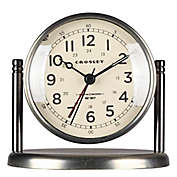 Crosley&reg; Pedestal Quiet Sweep Alarm Clock in Brass