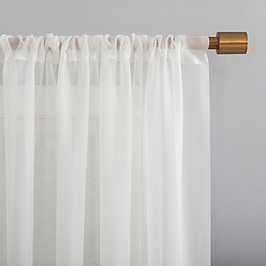 No. 918 Mallory Sheer Voile 84-Inch Rod Pocket Window Curtain Panel in Eggshell. View a larger version of this product image.