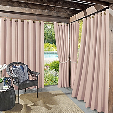 Sun Zero Sailor Indoor/Outdoor Room Darkening 108-Inch Grommet Window Curtain Panel in Rose Quartz. View a larger version of this product image.