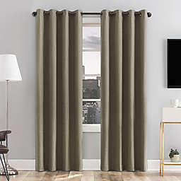 Tyrell 96-Inch Grommet Curtain in Olive