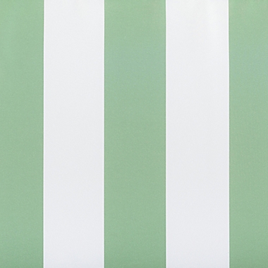 Sun Zero Valencia Cabana Stripe Indoor/Outdoor 108-Inch Grommet Window Curtain Panel in Spa Green. View a larger version of this product image.