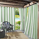 Alternate image 0 for Sun Zero Valencia Cabana Stripe Indoor/Outdoor 84-Inch Grommet Window Curtain Panel in Spa Green