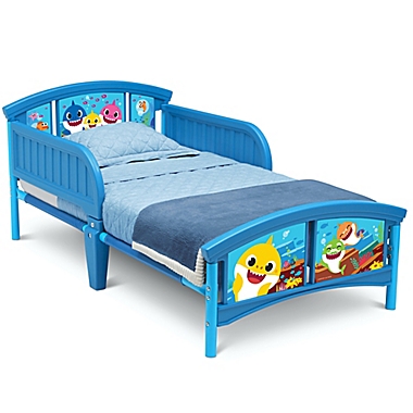 Delta Children&reg; Baby Shark Toddler Bed in Blue. View a larger version of this product image.