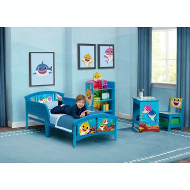 Delta Children&reg; Baby Shark Toddler Bed in Blue. View a larger version of this product image.