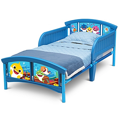 Delta Children&reg; Baby Shark Toddler Bed in Blue. View a larger version of this product image.