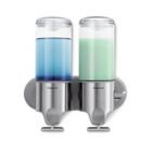 Alternate image 0 for simplehuman&reg; Wall-Mount Double Soap Dispenser Pumps in Chrome
