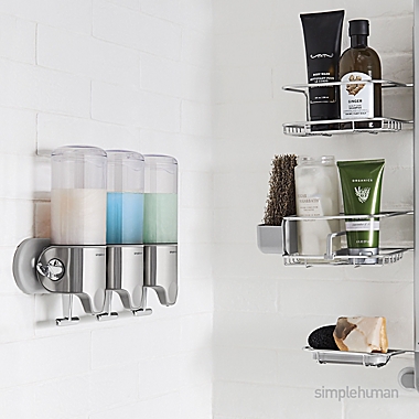 simplehuman&reg; Triple Wall Mount Pump. View a larger version of this product image.