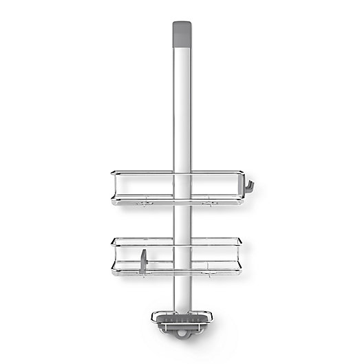 Alternate image 1 for simplehuman® Over-the-Door Shower Caddy in Stainless Steel