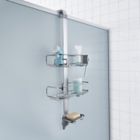 Alternate image 1 for simplehuman&reg; Over-the-Door Shower Caddy in Stainless Steel