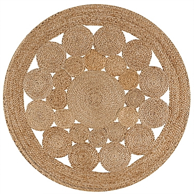 JONATHAN Y Cassia Round Natural Jute Boho Circle Round Area Rug. View a larger version of this product image.