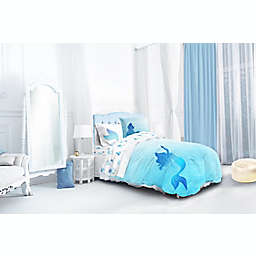 Little Mermaid Jewel 7-Piece Reversible Full Comforter Set in Blue