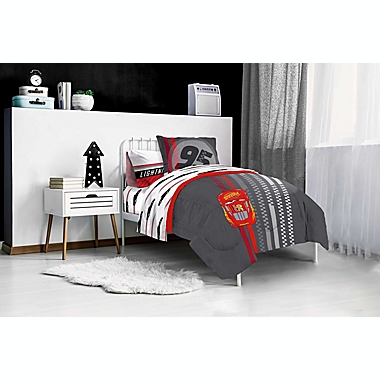 Cars Race Ready 7-Piece Reversible Queen Bed Set in Red. View a larger version of this product image.
