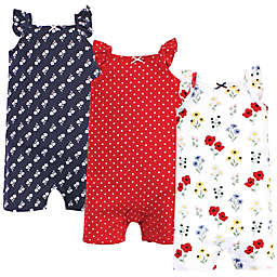 Hudson Baby® Size 0-3M 3-Pack Wildflower Sleeveless Rompers