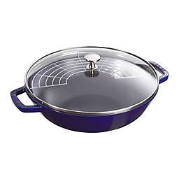 Staub 4.5 qt. Cast Iron Perfect Pan in Dark Blue