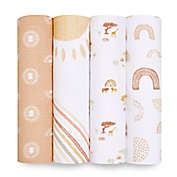 aden + anais&reg; 4-Pack Keep Rising Cotton Muslin Swaddle Blankets in Cream