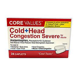 Core Values™ 24-Count Cold & Head Congestion Caplets