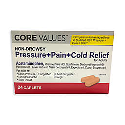 Core Values™ 24-Count Non-Drowsy Pressure + Pain + Cold Caplets