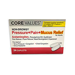 Core Values™ 24-Count Non-Drowsy Pressure + Pain + Mucous Caplets