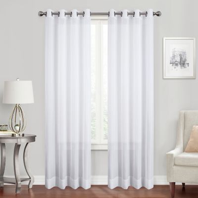 Voile Rod Pocket Sheer Window Curtain, How Long Should Voile Curtains Be