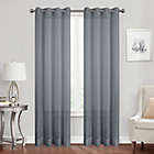 Alternate image 0 for Simply Essential&trade; Voile 63-Inch Grommet Sheer Window Curtain Panel in Charcoal (Single)