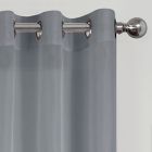 Alternate image 1 for Simply Essential&trade; Voile 63-Inch Grommet Sheer Window Curtain Panel in Charcoal (Single)
