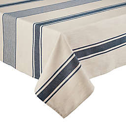 Our Table™ Ezra 60-Inch x 102-Inch Oblong Variegated Stripe Tablecloth in Navy