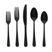Our Table&trade; Connor Satin 20-Piece Flatware Set in Black