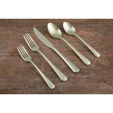 Our Table&trade; Connor 20-Piece Flatware Set in Gold. View a larger version of this product image.