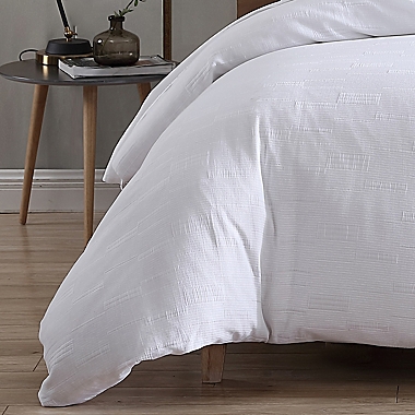 ED Ellen DeGeneres Textured Geo Twin Comforter Set in White. View a larger version of this product image.