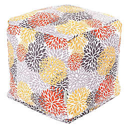 Majestic Home Goods™ Blooms Ottoman Cube in Citrus